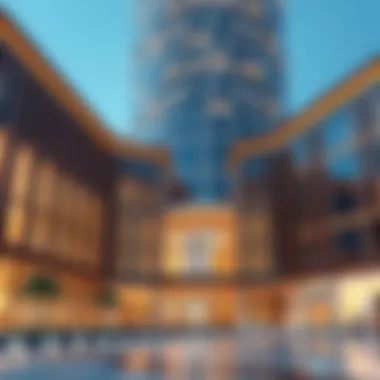 Architectural details showcasing the design elements of Al Diwan Tower