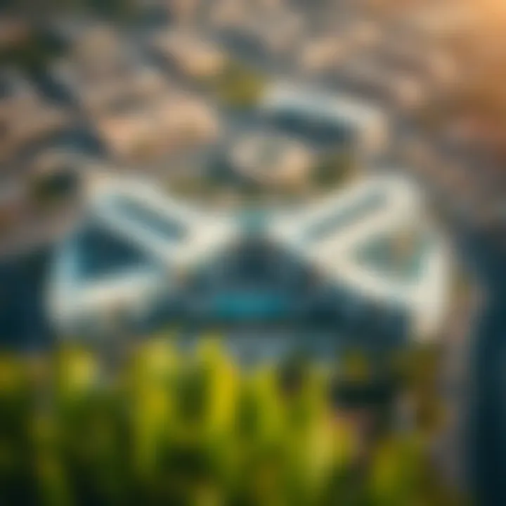 Aerial Perspective of Al Fattan Park View Aerial view of Al Fattan Park View showcasing its architectural design and surrounding landscape
