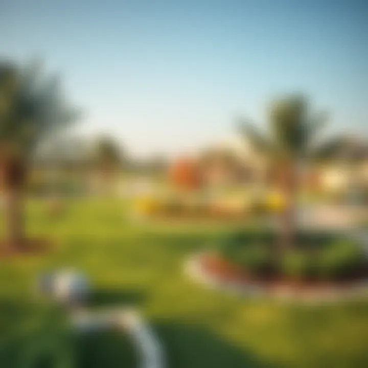 Vibrant Community Park in Al Mamzar Community park in Al Mamzar featuring lush greenery and recreational areas