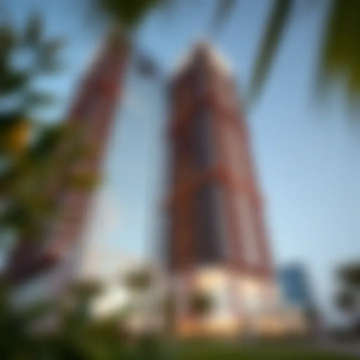 Stunning exterior view of Al Mas Tower showcasing its modern design