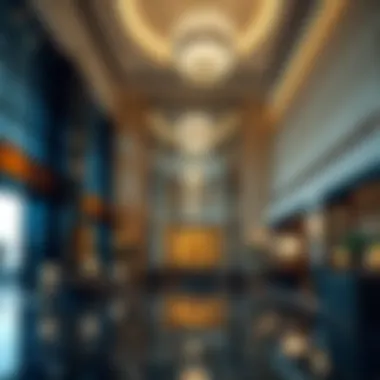 Luxurious interior lobby of Al Mas Tower highlighting elegant design