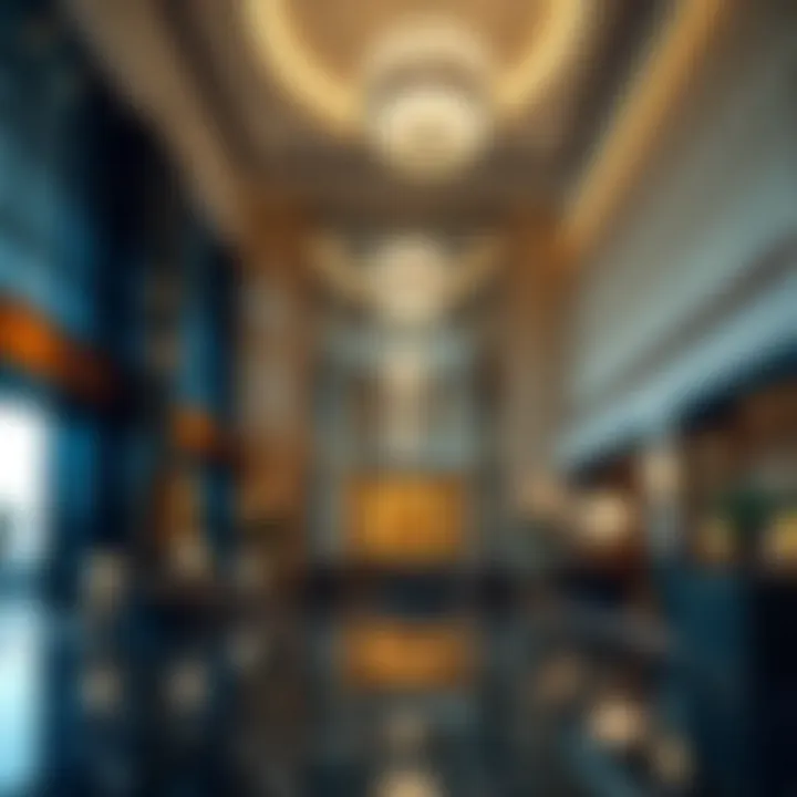 Luxurious interior lobby of Al Mas Tower highlighting elegant design