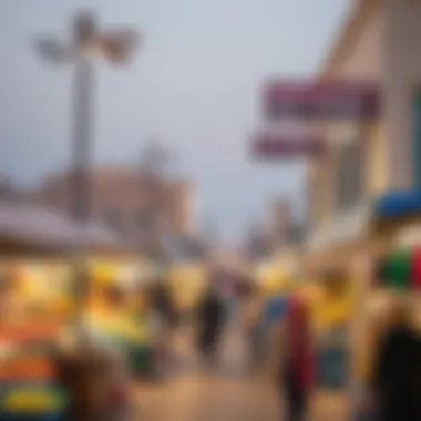 Vibrant local market in Al Rashidiya highlighting traditional goods and community interaction