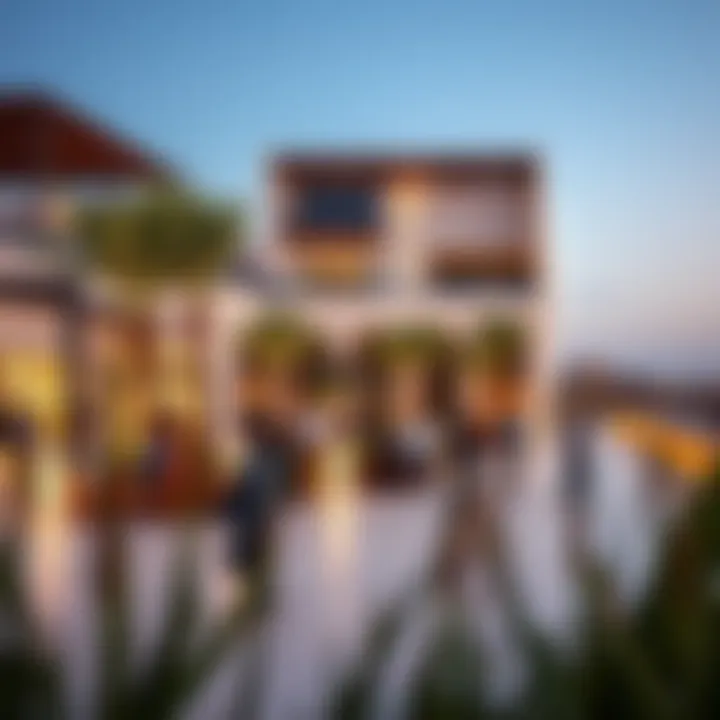 Community gathering area showcasing social interactions