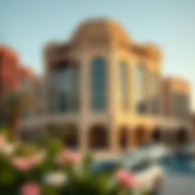 Stunning exterior view of Al Sondos Oasis Building showcasing its unique architectural design