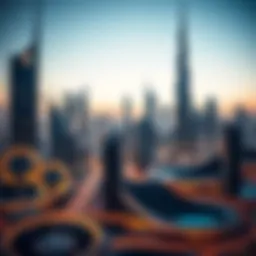 A futuristic skyline of Dubai with advanced architectural designs