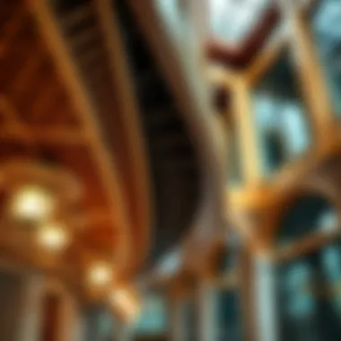 Close-up of intricate details in a modern architectural design