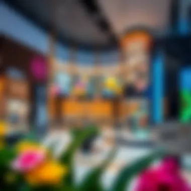 Unique retail offerings displayed in a contemporary setting