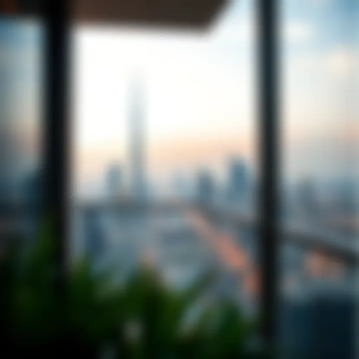 Panoramic city skyline from Ascott Park Place balcony