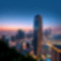 Stunning skyline view of Aykon City Tower