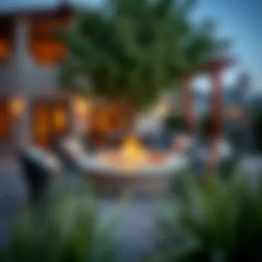 Inviting Fire Pit for Gatherings in Backyard Aljada Cozy fire pit setup for gatherings in Backyard Aljada