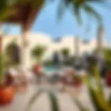 Elegant outdoor seating area in Backyard Aljada