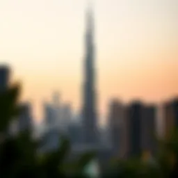 Stunning view of Burj Khalifa from a distance
