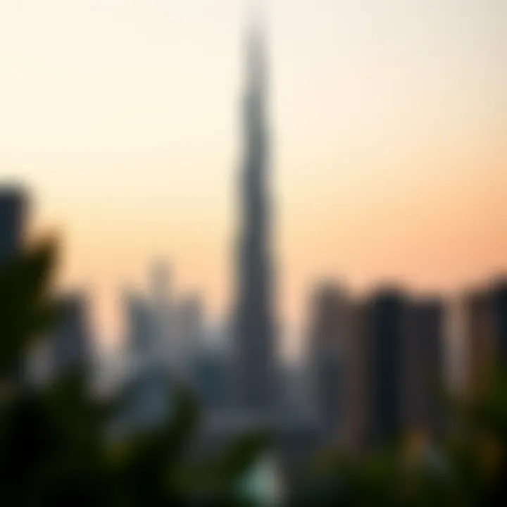 Stunning view of Burj Khalifa from a distance