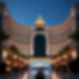 Exterior view of Caesar Palace Dubai showcasing its grand architecture