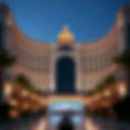 Exterior view of Caesar Palace Dubai showcasing its grand architecture