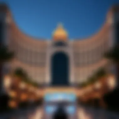 Exterior view of Caesar Palace Dubai showcasing its grand architecture