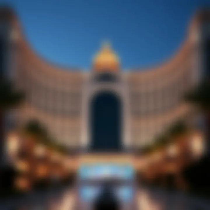 Exterior view of Caesar Palace Dubai showcasing its grand architecture