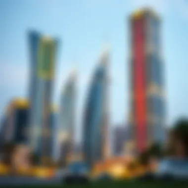 Skyscrapers of Dubai showcasing the vibrancy of the city