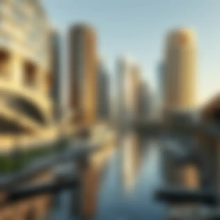 Artistic representation of future developments in Dubai Creek