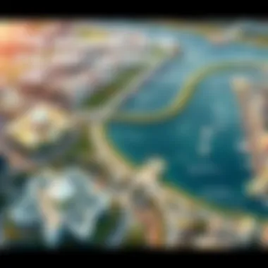 Infographic detailing components of the Dubai Creek Master Plan