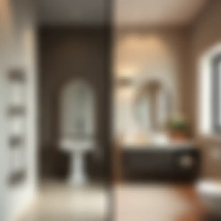 Before and after comparison of a renovated bathroom demonstrating improved space