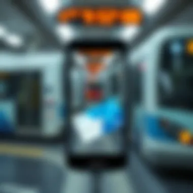 Dubai Transport Card displayed on a smartphone with public transport background