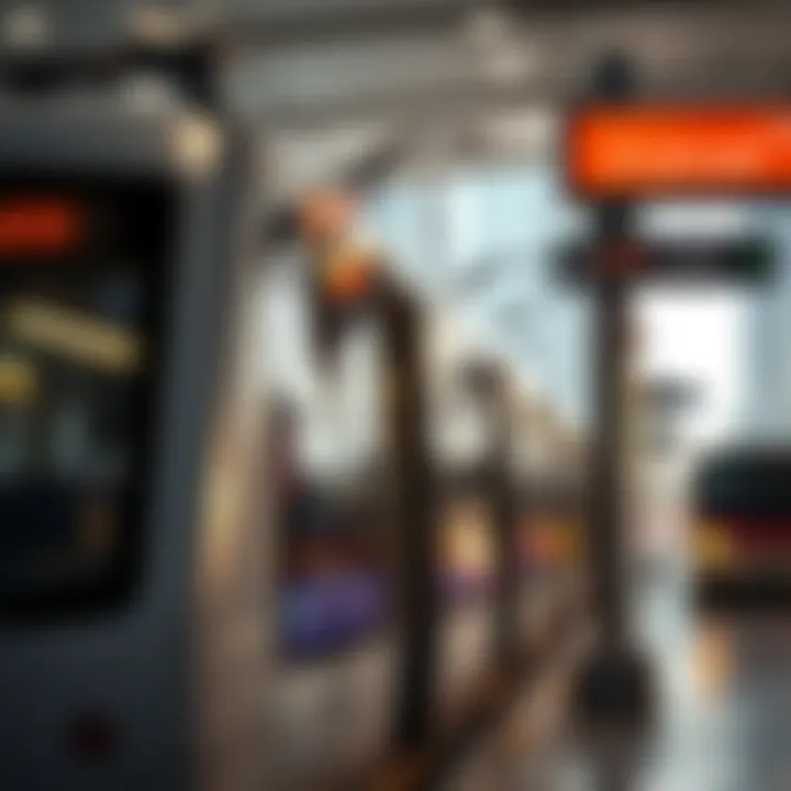 A scenic view of Dubai's public transport system in action