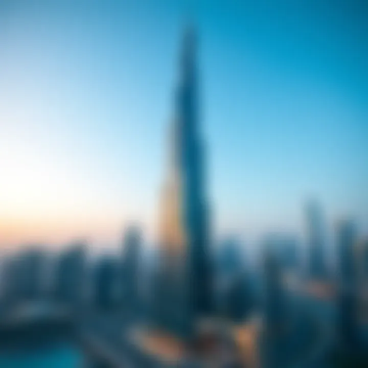 Stunning view of the D1 Tower against the Dubai skyline