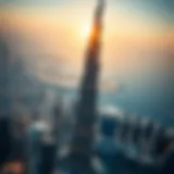 Aerial view of the Burj Khalifa showcasing its grandeur