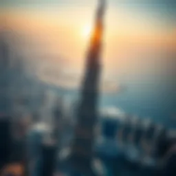 Aerial view of the Burj Khalifa showcasing its grandeur