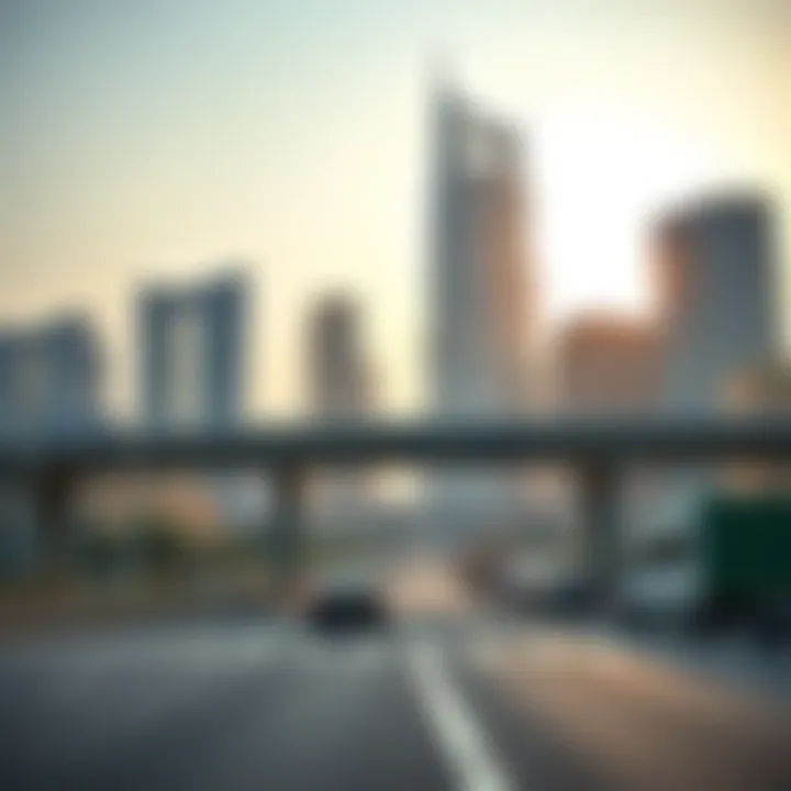 Transportation networks facilitating access to Creek Tower