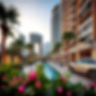 Luxurious urban amenities surrounding Creek Tower