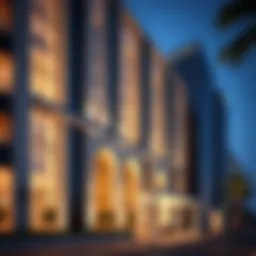 Stunning architectural facade of Dalma Plaza showcasing modern design