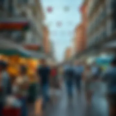 Market dynamics at Dalma Plaza highlighting local vendors and visitors