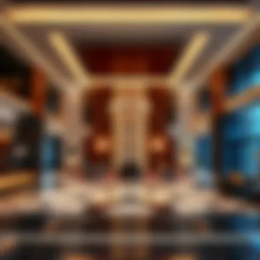 Luxurious lobby interior of Damac Executive Heights