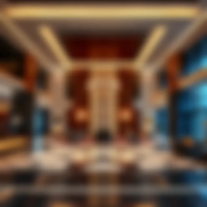 Luxurious lobby interior of Damac Executive Heights