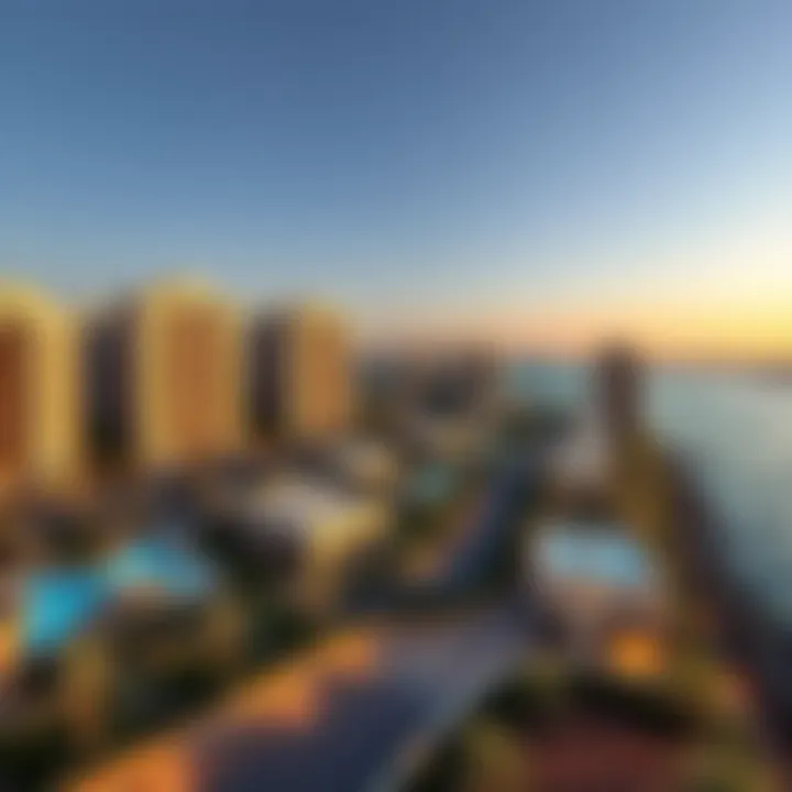 Panoramic view of the vibrant community surrounding Damac Maison Bays Edge