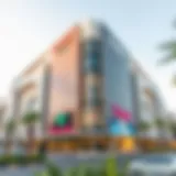 Exterior view of Dubai Festival City Mall showcasing its modern architecture