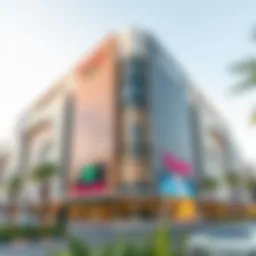 Exterior view of Dubai Festival City Mall showcasing its modern architecture