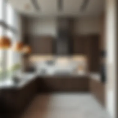 Modern Kitchen Layout of Dubai Hills Maple Modern kitchen layout of Dubai Hills Maple