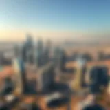 Aerial view of Dubai skyline showcasing Eagle Hills developments