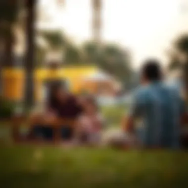 A family enjoying Eid celebrations in a park