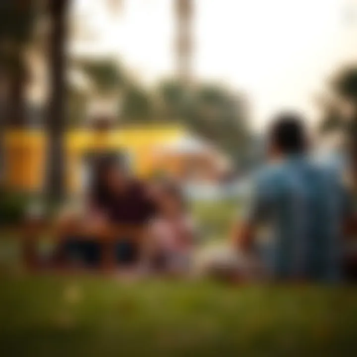 A family enjoying Eid celebrations in a park