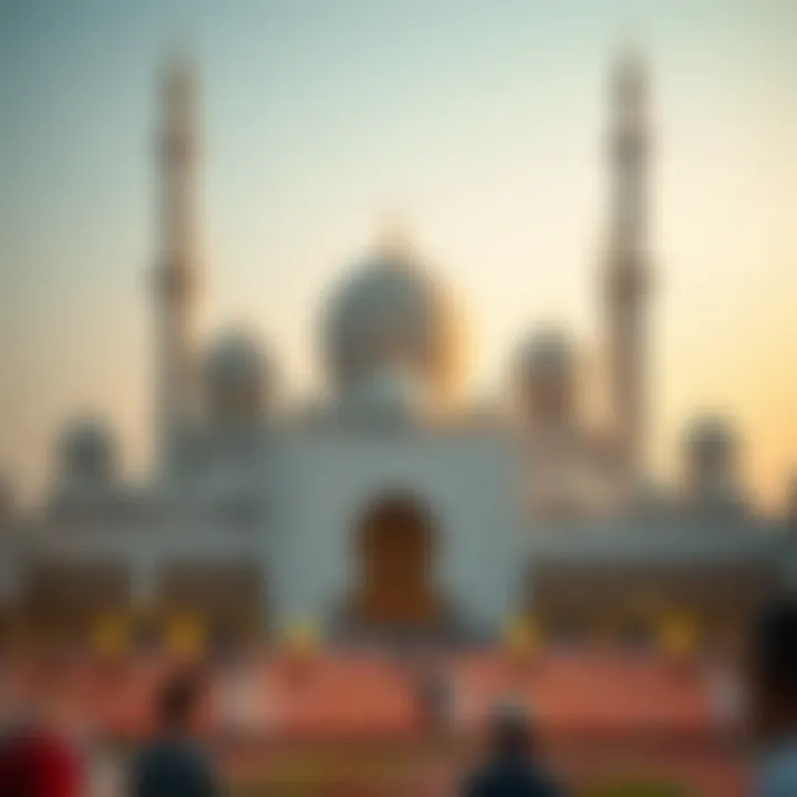 A serene view of the Grand Mosque during Eid celebrations