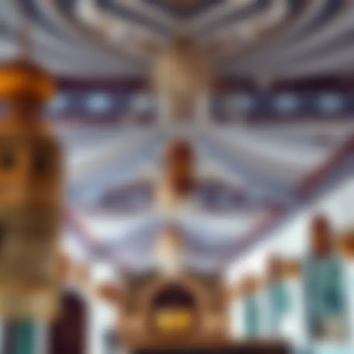 An intricate display of traditional decorations for Eid in Dubai