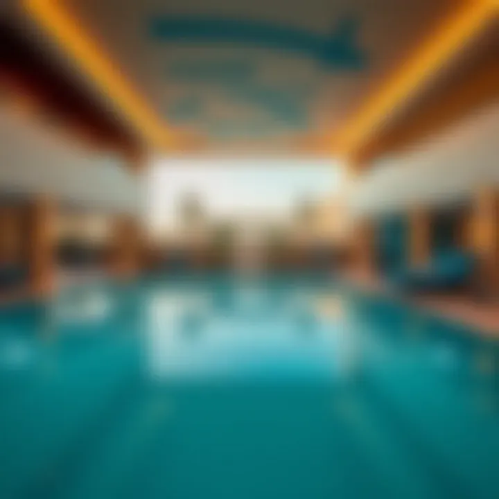 Community amenities at Elz Residence including pool and gym