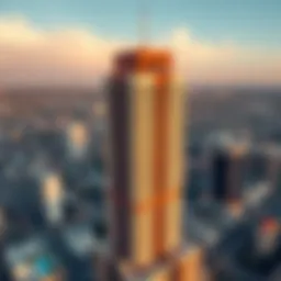 Aerial view of Empire Heights Tower showcasing its unique architectural design