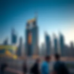 Dubai skyline with modern architecture