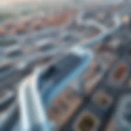 Aerial view of Etihad Rail construction